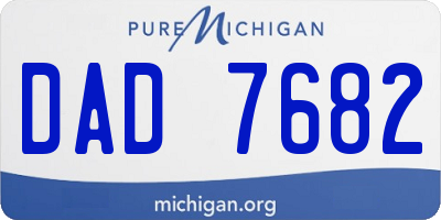 MI license plate DAD7682