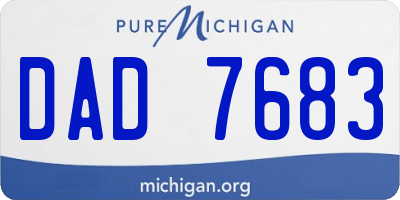 MI license plate DAD7683