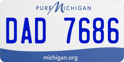 MI license plate DAD7686