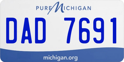 MI license plate DAD7691
