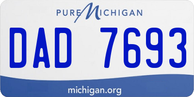 MI license plate DAD7693