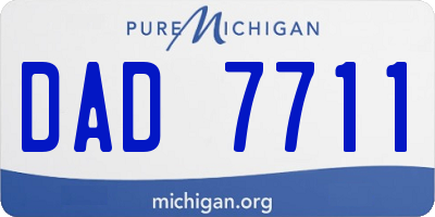 MI license plate DAD7711