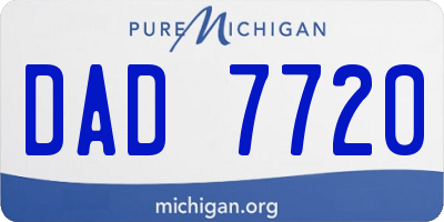MI license plate DAD7720