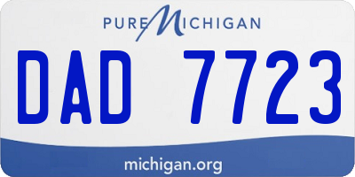 MI license plate DAD7723