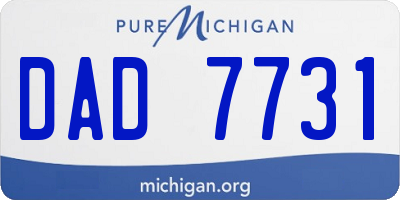 MI license plate DAD7731