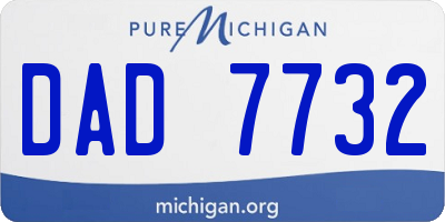 MI license plate DAD7732