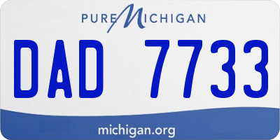 MI license plate DAD7733