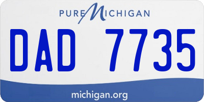 MI license plate DAD7735