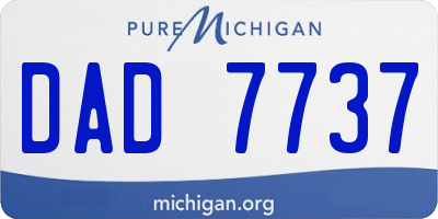 MI license plate DAD7737
