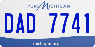 MI license plate DAD7741