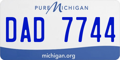 MI license plate DAD7744