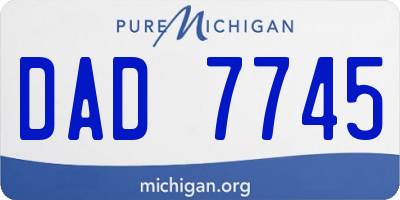 MI license plate DAD7745
