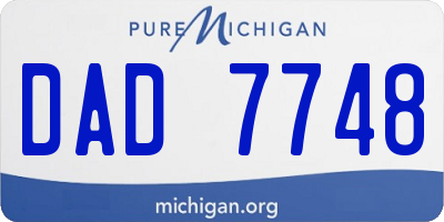 MI license plate DAD7748