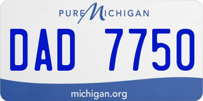 MI license plate DAD7750