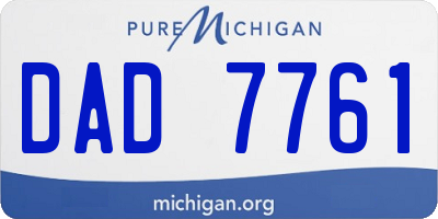 MI license plate DAD7761