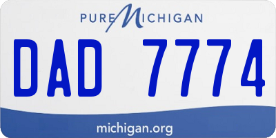 MI license plate DAD7774