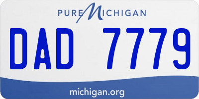 MI license plate DAD7779