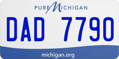 MI license plate DAD7790