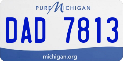 MI license plate DAD7813