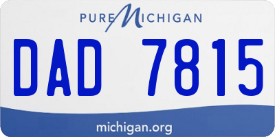 MI license plate DAD7815