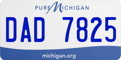 MI license plate DAD7825
