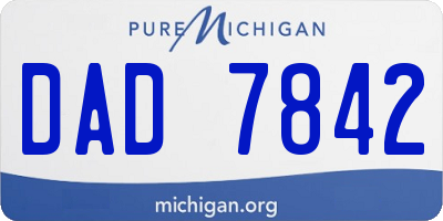 MI license plate DAD7842