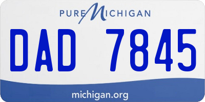 MI license plate DAD7845