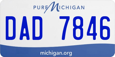 MI license plate DAD7846
