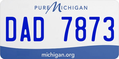 MI license plate DAD7873