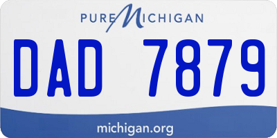 MI license plate DAD7879
