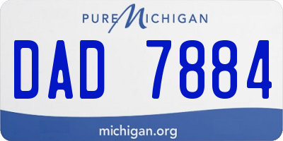 MI license plate DAD7884