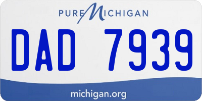 MI license plate DAD7939