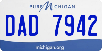 MI license plate DAD7942