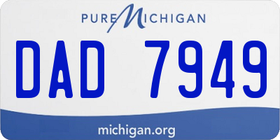 MI license plate DAD7949