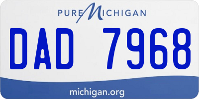 MI license plate DAD7968