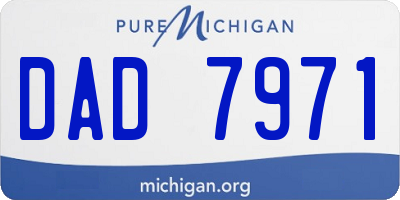 MI license plate DAD7971
