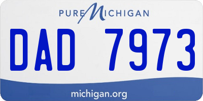 MI license plate DAD7973