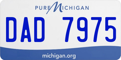 MI license plate DAD7975