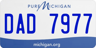 MI license plate DAD7977