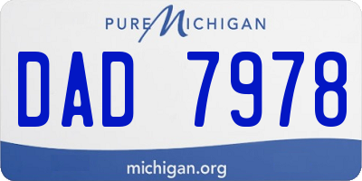 MI license plate DAD7978