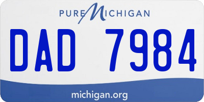 MI license plate DAD7984
