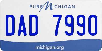 MI license plate DAD7990