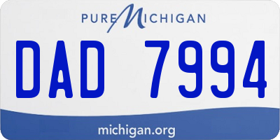 MI license plate DAD7994