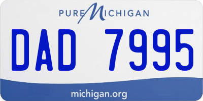 MI license plate DAD7995
