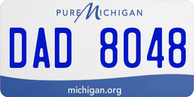 MI license plate DAD8048