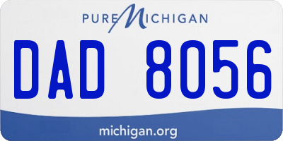 MI license plate DAD8056