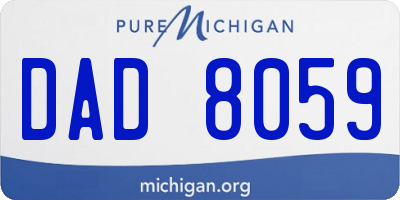 MI license plate DAD8059