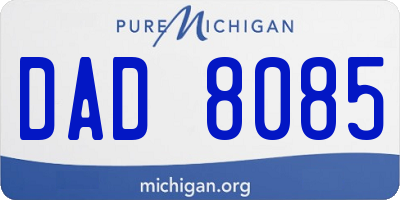 MI license plate DAD8085