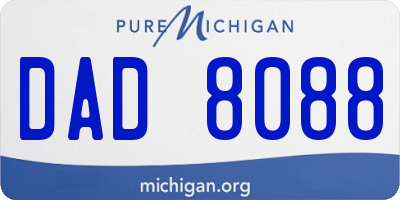 MI license plate DAD8088