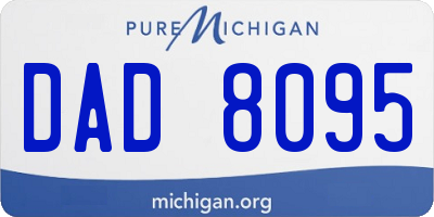MI license plate DAD8095